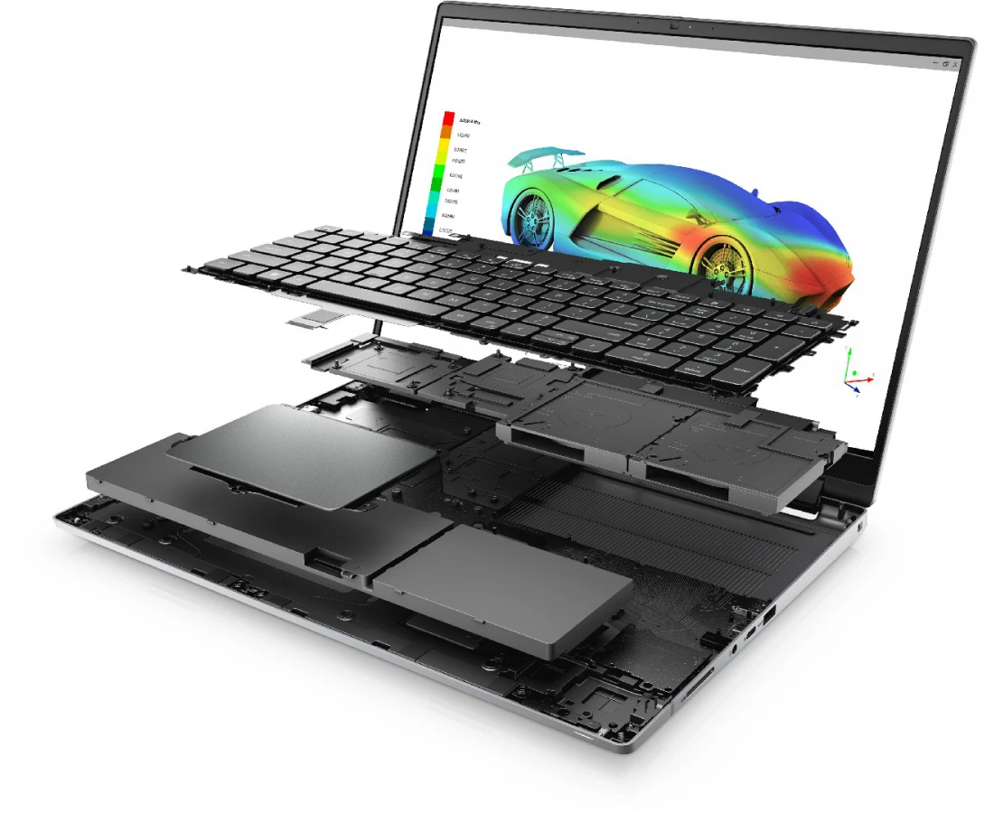 Dell Precision 7670, CPU: Core i7 - 12850HX, RAM: RAM 64GB, Ổ cứng: SSD 512GB, Độ phân giải: FHD+, Card đồ họa: NVIDIA RTX A3000, Màu sắc: Dark Gray - hình số , 9 image