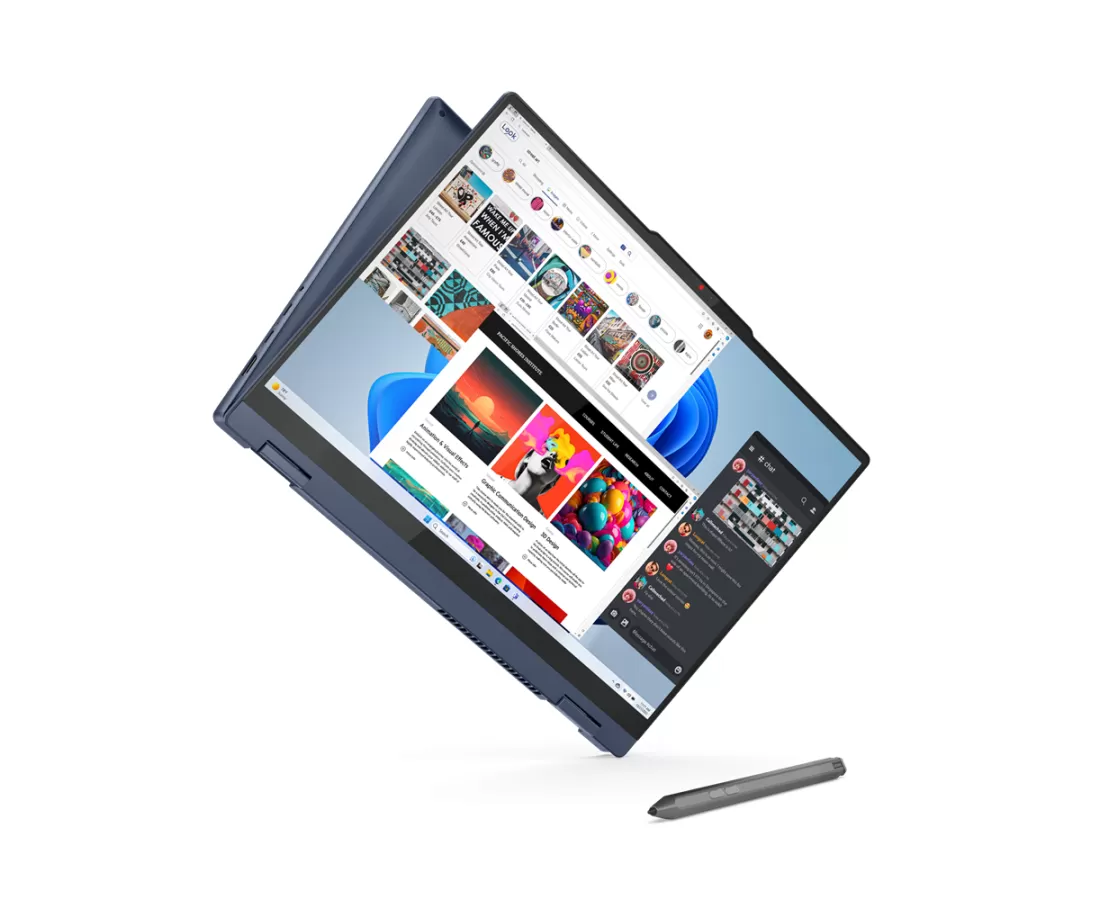 Lenovo IdeaPad 5 2 in 1 16IRU9, CPU: Core 7 - 150U, RAM: RAM 16 GB, Ổ cứng: SSD 1TB, Độ phân giải : Full HD+ Touch, Card đồ họa: Intel Graphic, Màu sắc: Cosmic Blue - hình số , 4 image