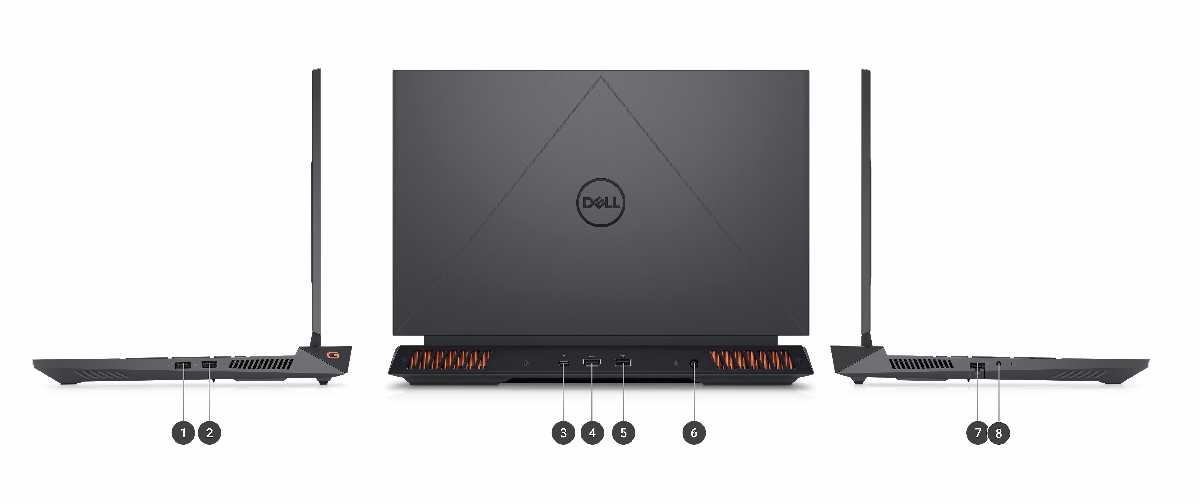 Laptop Dell Gaming G15 5530 Core i5-13450HX RAM 8GB SSD 256GB RTX 3050 15 inch FHD Windows 11