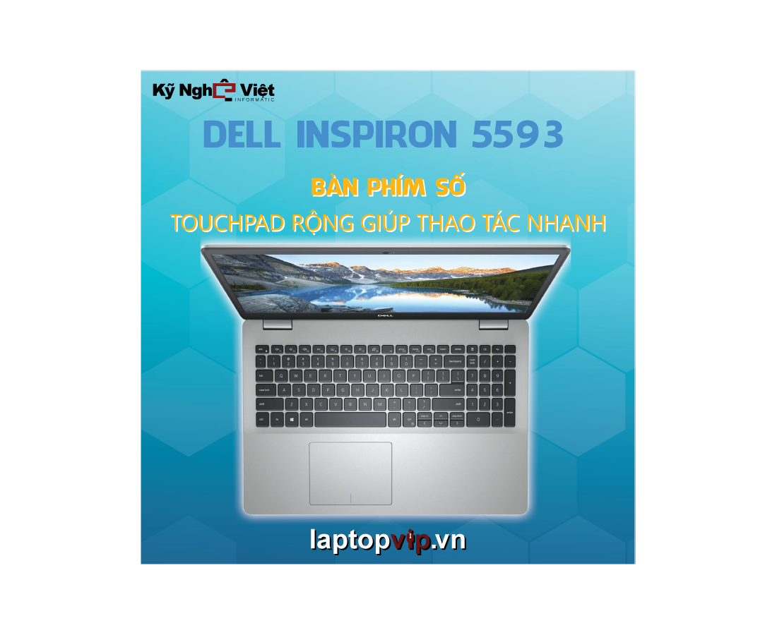 Dell Inspiron 5593, CPU: Core i5 1035G1, RAM: 16 GB, Ổ cứng: SSD M.2 512GB, Độ phân giải : Full HD (1920 x 1080), Card đồ họa: Intel UHD Graphics - hình số , 7 image