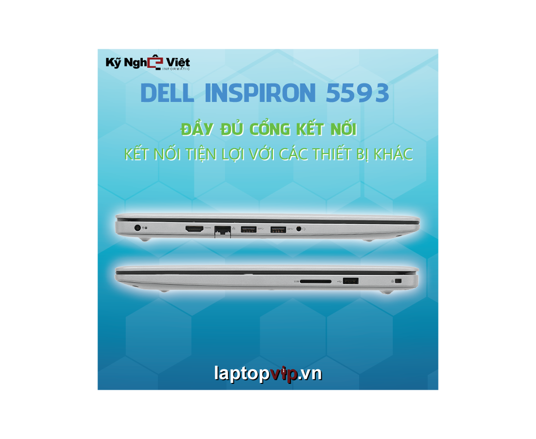 Dell Inspiron 5593, CPU: Core i5 1035G1, RAM: 16 GB, Ổ cứng: SSD M.2 512GB, Độ phân giải : Full HD (1920 x 1080), Card đồ họa: Intel UHD Graphics - hình số , 8 image