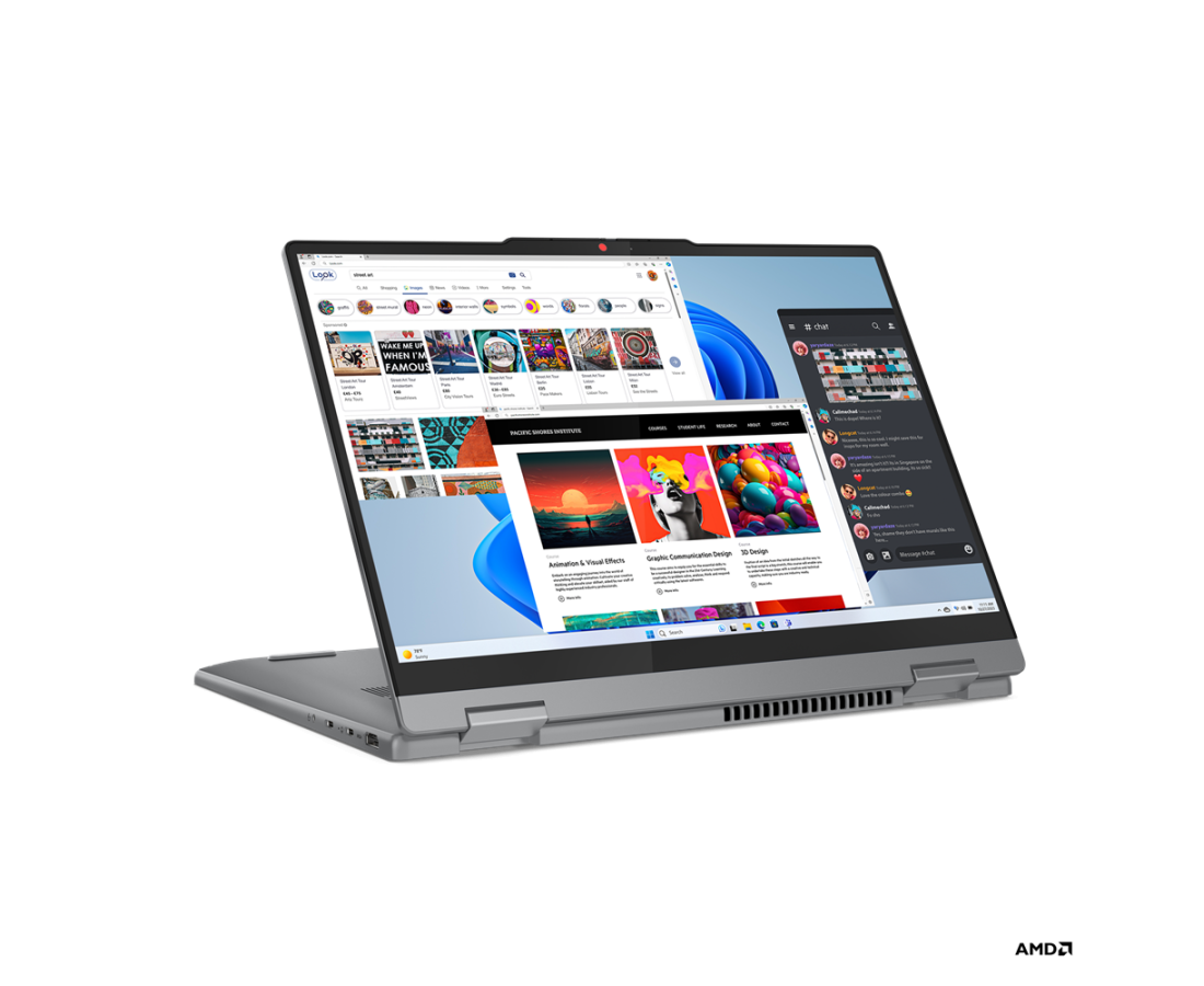 Lenovo IdeaPad 5 2 in 1 14AHP9, CPU: Ryzen 7 - 8845HS, RAM: RAM 16 GB, Ổ cứng: SSD M.2 1TB, Độ phân giải : Full HD+ Touch, Card đồ họa: AMD Radeon 780M Graphics, Màu sắc: Luna Grey - hình số , 4 image