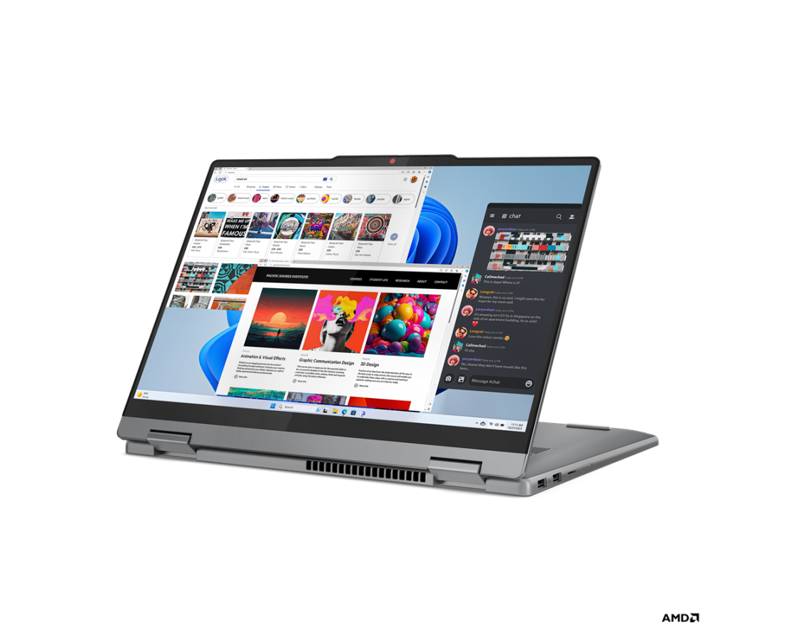 Lenovo IdeaPad 5 2 in 1 14AHP9, CPU: Ryzen 7 - 8845HS, RAM: RAM 16 GB, Ổ cứng: SSD M.2 1TB, Độ phân giải : Full HD+ Touch, Card đồ họa: AMD Radeon 780M Graphics, Màu sắc: Luna Grey - hình số , 5 image