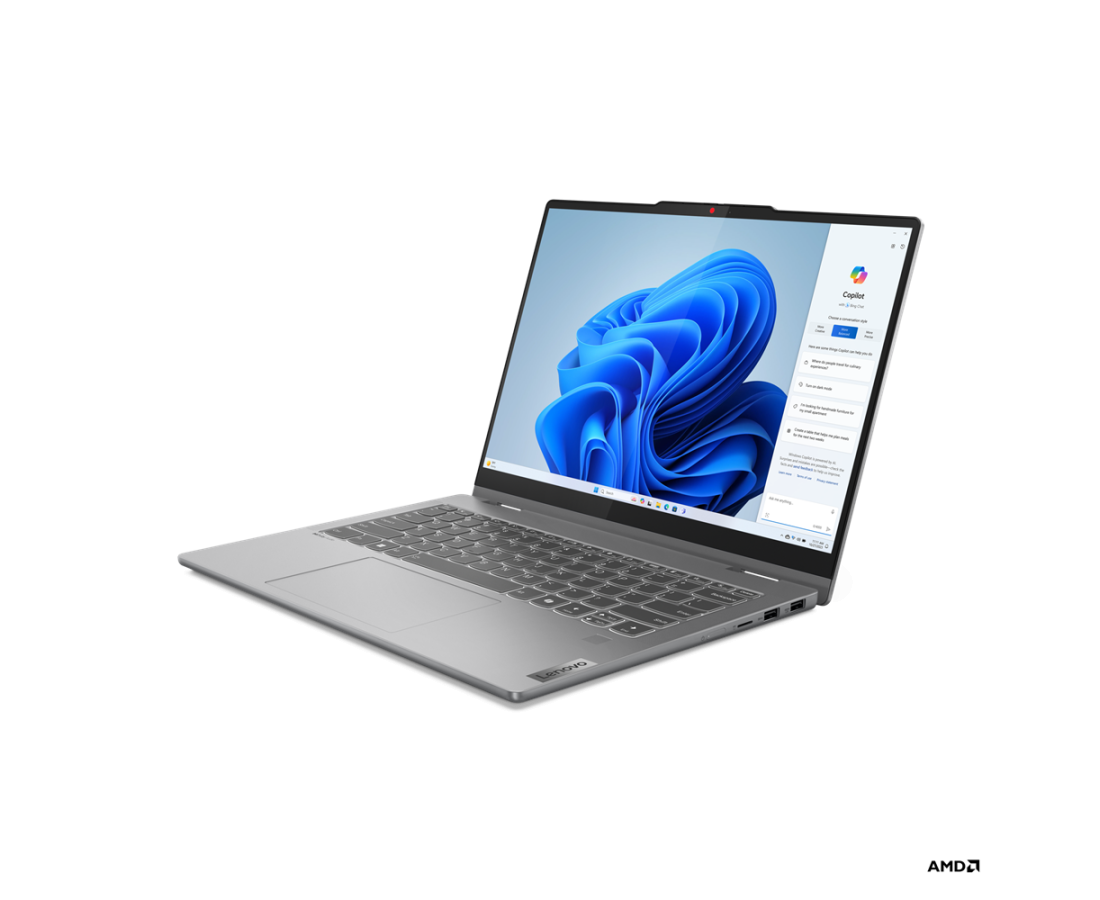 Lenovo IdeaPad 5 2 in 1 14AHP9, CPU: Ryzen 7 - 8845HS, RAM: RAM 16 GB, Ổ cứng: SSD M.2 1TB, Độ phân giải : Full HD+ Touch, Card đồ họa: AMD Radeon 780M Graphics, Màu sắc: Luna Grey - hình số , 9 image