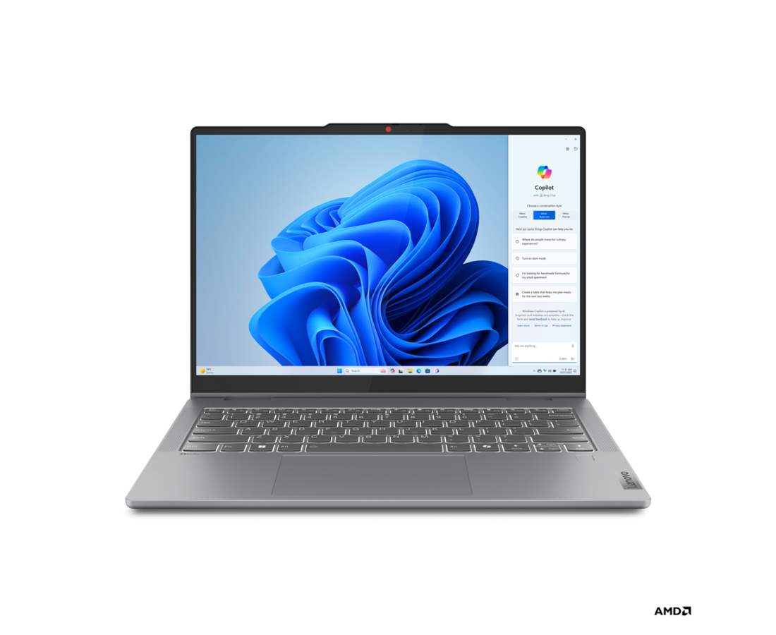 Lenovo IdeaPad 5 2 in 1 14AHP9, CPU: Ryzen 7 - 8845HS, RAM: RAM 16 GB, Ổ cứng: SSD M.2 1TB, Độ phân giải : Full HD+ Touch, Card đồ họa: AMD Radeon 780M Graphics, Màu sắc: Luna Grey - hình số , 11 image