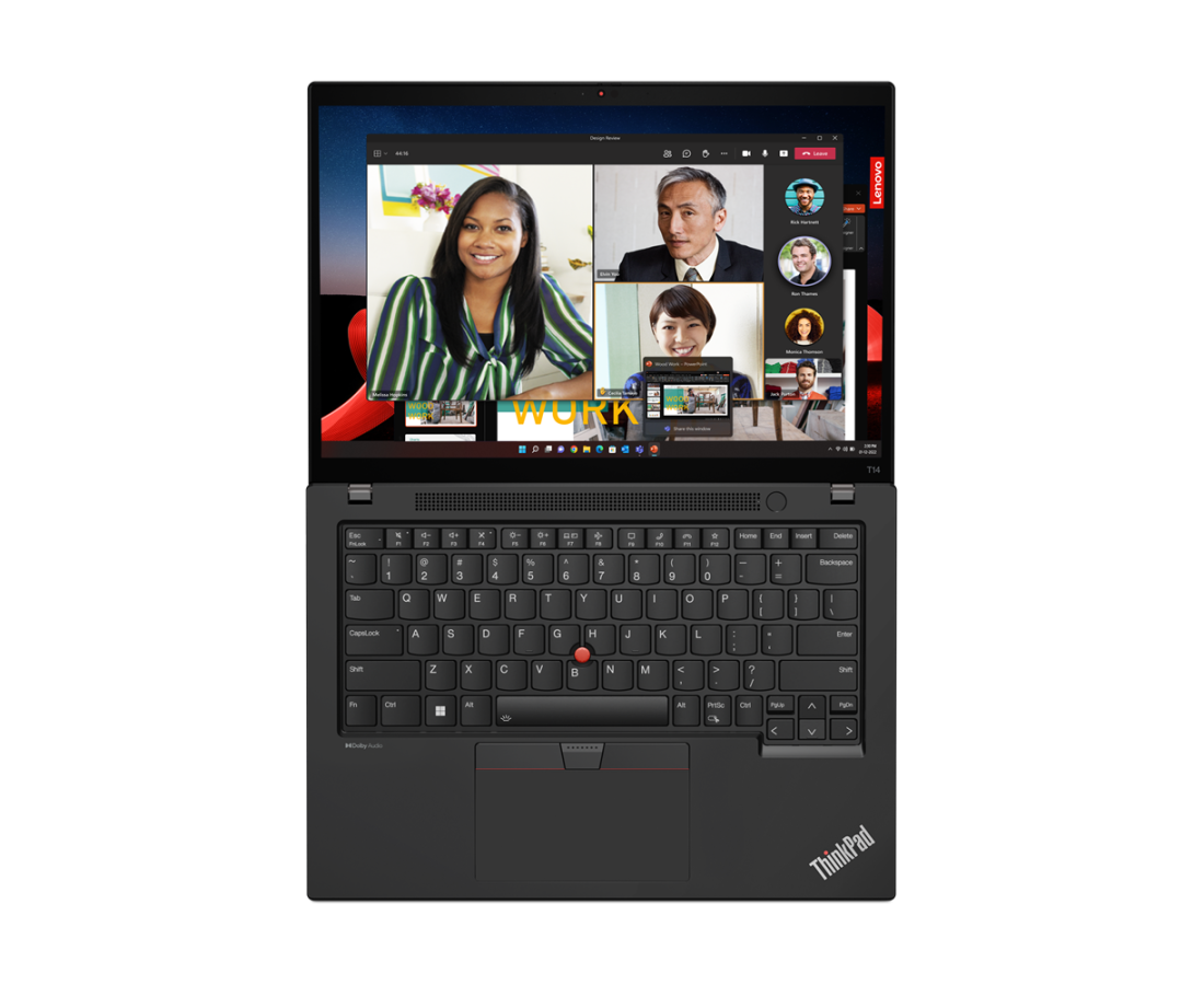 Lenovo Thinkpad T14 Gen 4, CPU: Core i7 - 1365U, RAM: RAM 16 GB, Ổ cứng: SSD M.2 1TB, Độ phân giải: FHD+ Touch, Card đồ họa: Intel Iris Xe Graphics, Màu sắc: Thunder Black - hình số , 3 image