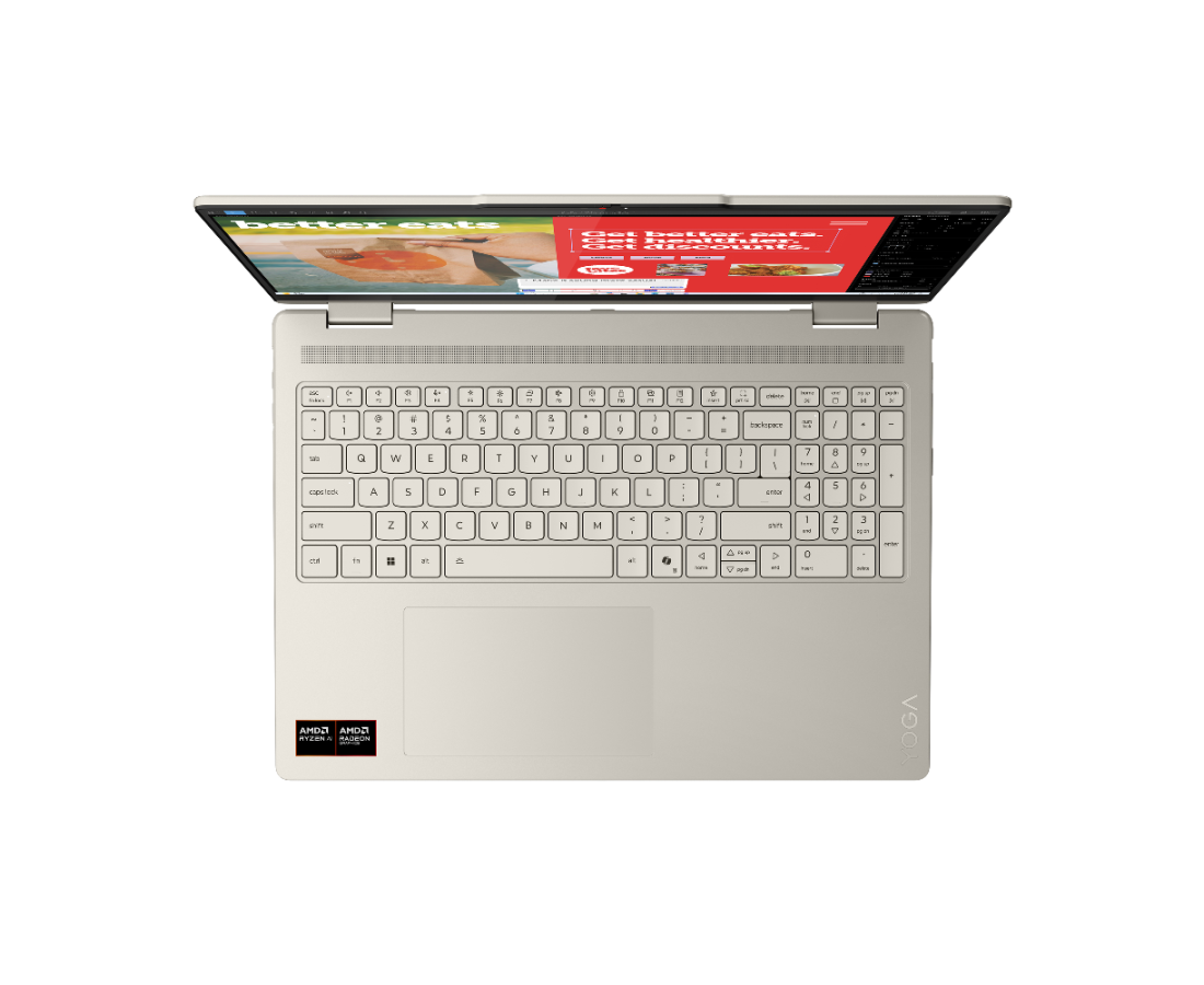 Lenovo Yoga 7 2 in 1 16AKP10, CPU: Ryzen AI 5 340, RAM: RAM 16 GB, Ổ cứng: SSD 512GB, Độ phân giải : Full HD+, Card đồ họa: AMD Radeon Graphics, Kích thước màn hình: 16 inch, Loại màn hình: 10-point Multi-touch, Hệ điều hành: Windows 11, Màu sắc: Seashell - hình số , 7 image