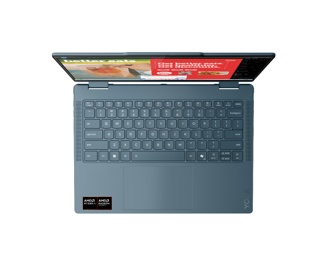 Lenovo Yoga 7 2 in 1 14AKP10, CPU: Ryzen AI 5 340, RAM: RAM 16 GB, Ổ cứng: SSD 512GB, Độ phân giải : Quad HD+, Card đồ họa: AMD Radeon Graphics, Kích thước màn hình: 14 inch, Loại màn hình: 10-point Multi-touch, Hệ điều hành: Windows 11, Màu sắc: Tidal Teal - hình số , 14 image