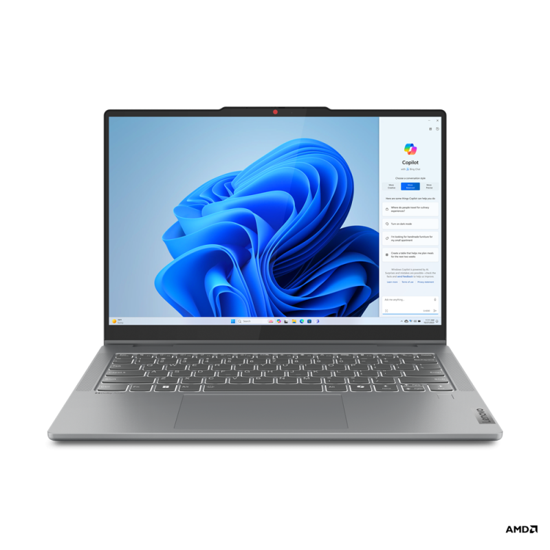 Lenovo IdeaPad 5 2 in 1 14AHP9, CPU: Ryzen 7 - 8845HS, RAM: RAM 16 GB, Ổ cứng: SSD M.2 1TB, Độ phân giải : Full HD+ Touch, Card đồ họa: AMD Radeon 780M Graphics, Màu sắc: Luna Grey - hình số , 11 image